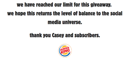 Burger Kings Giveaway